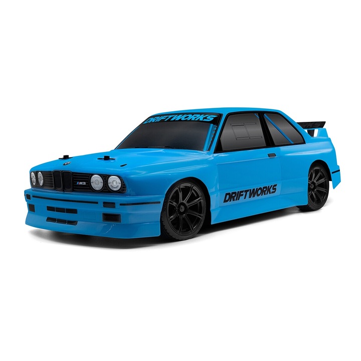 HPI modellautó, BMW E30 Driftworks, 1:10, kék/fekete