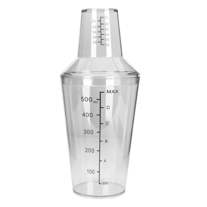 Set shaker cocktail argintiu din inox