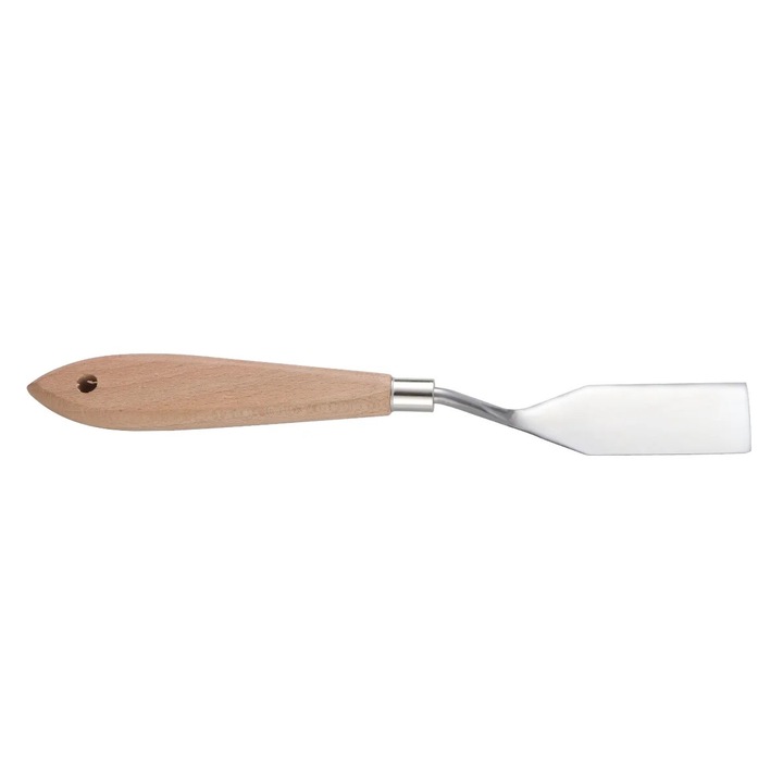 Set spatule de vopsit Parvistic, inox, maner din lemn, 20x2x1cm, argintiu