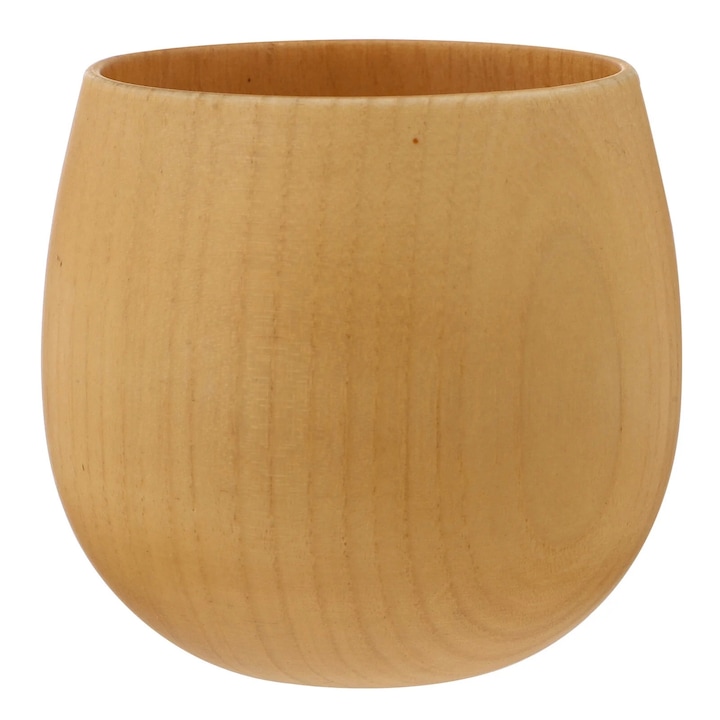 Cana multifunctional din lemn, 250ML, design simplu, capacitate mare, 9x8x8cm, set
