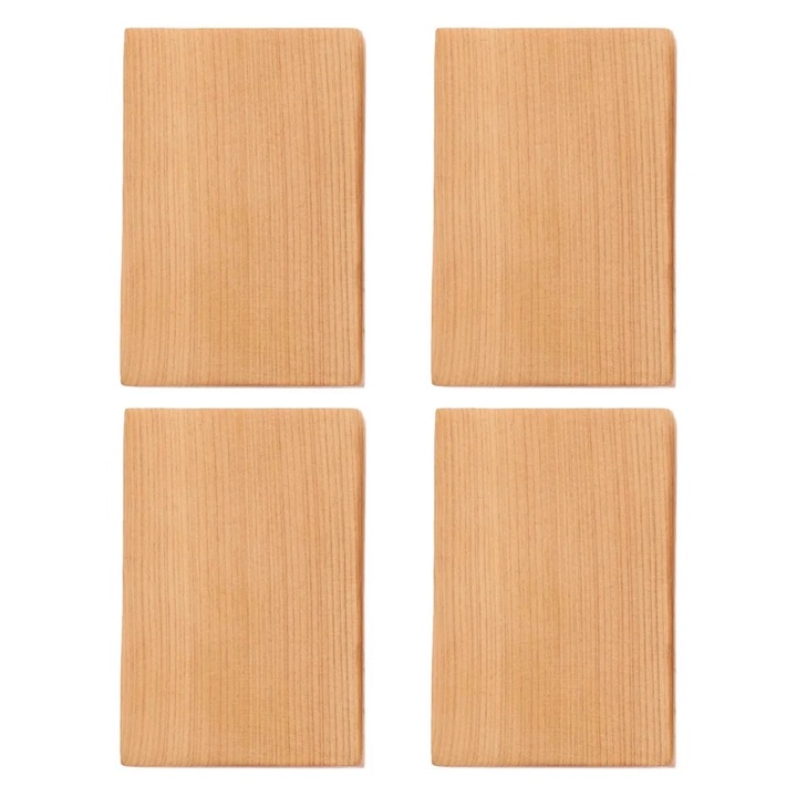 Set 4 Piese Blocuri din Lemn Neprelucrat pentru Crafting, Cedru, 6x4x1.2cm
