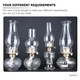 Set arzător lampă cu ulei și fitil, auriu, 8,50x5,50x5,50cm