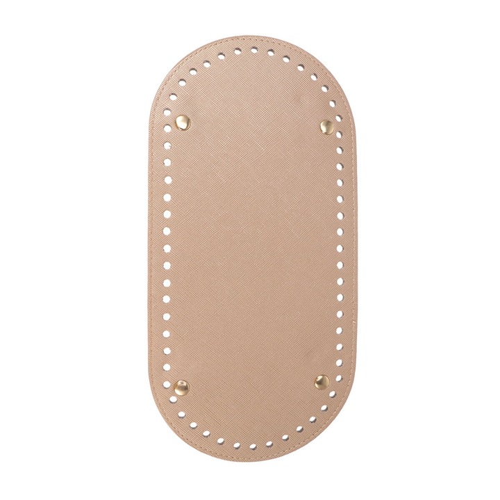 Baza ovala din piele PU pentru genti, set 1PC, aurie, 25x12x1cm