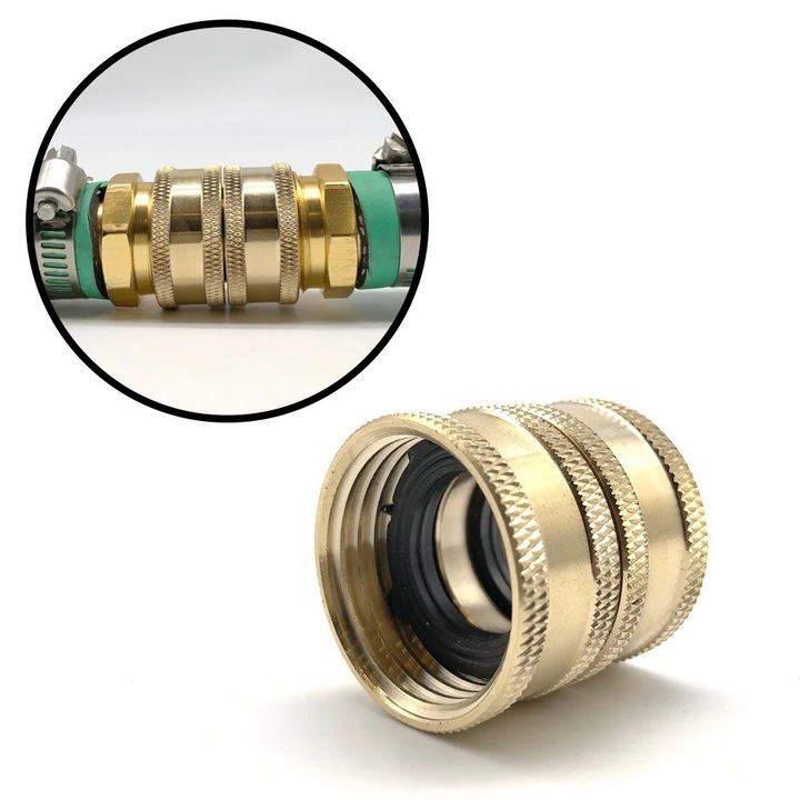 Set aspersoare gradina 360 grade, adaptor furtun 3/4", din alama, 30x30x28.5mm