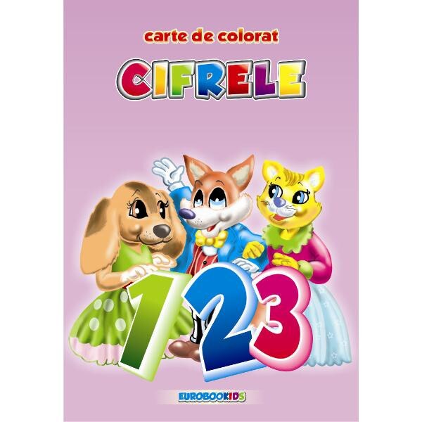 Cifrele - Carte de colorat A5