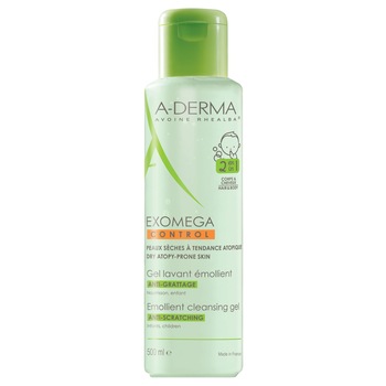 Gel de curatare spumant A-Derma Exomega pentru piele uscata si atopica, pentru copii, 500 ml Gel de curatare spumant A-Derma Exomega pentru piele uscata si atopica, pentru copii, 500 ml