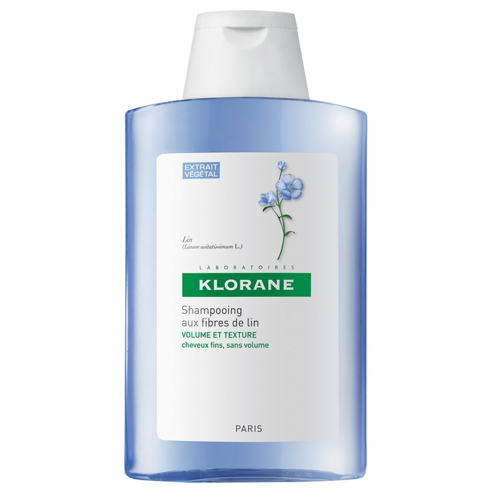 Sampon Klorane cu extract de fibra de in pentru volum, 200 ml