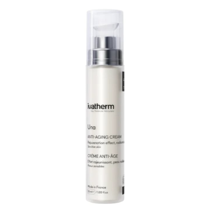Crema anti-aging UNA, Ivatherm, cu celule stem vegetale si peptide, pentru riduri profunde, 50 ml