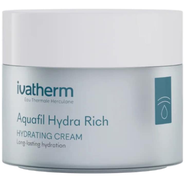 Crema hidratanta Aquafil Hydra Rich, Ivatherm, pentru piele uscata si deshidratata, 50 ml