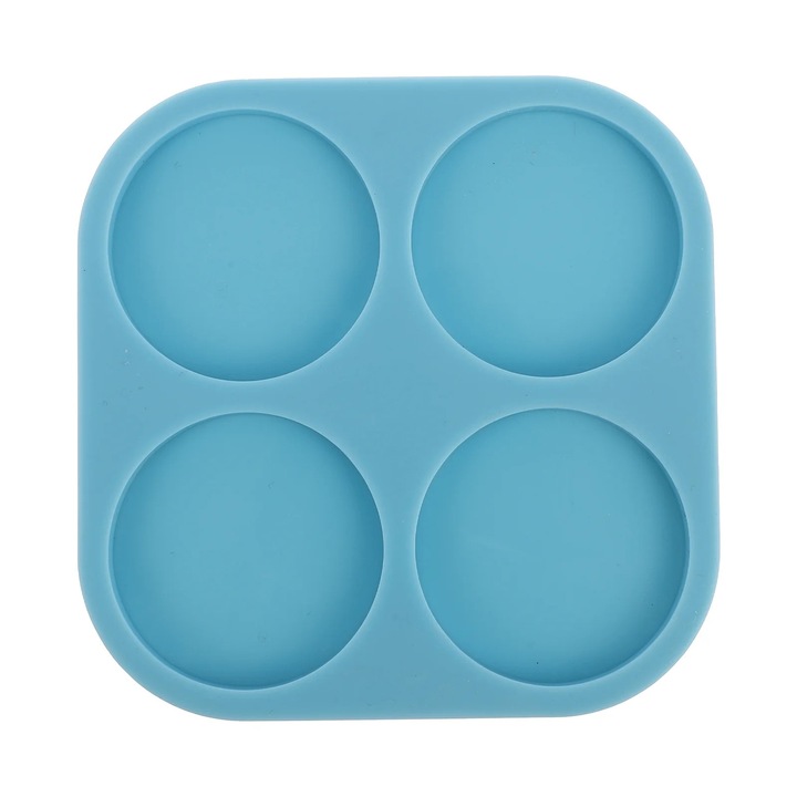 Matriță rotundă din silicon, albastră, 10x10x0.8cm