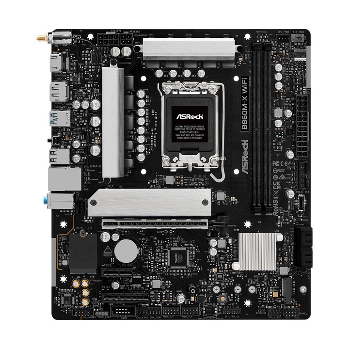 Дънна платка ASRock B860M-X WIFI, LGA1851, 2xDDR5, 128GB, Micro-ATX