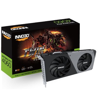Placa video Inno3D GeForce RTX4060, 8GB, GDDR6, 128bit, 1xHDMI, 3xDisplayPort Placa video Inno3D GeForce RTX4060, 8GB, GDDR6, 128bit, 1xHDMI, 3xDisplayPort
