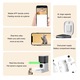 Dispenser automat pentru hrana pentru animale TNEAYWHE, capacitate 6L, control prin aplicatie, interactiune vocala, 100-240V