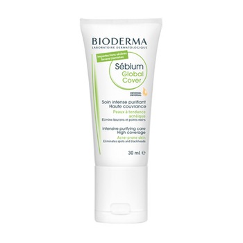 Crema de fata Bioderma Sebium Global Cover pentru ten acneic, 30 ml Crema de fata Bioderma Sebium Global Cover pentru ten acneic, 30 ml