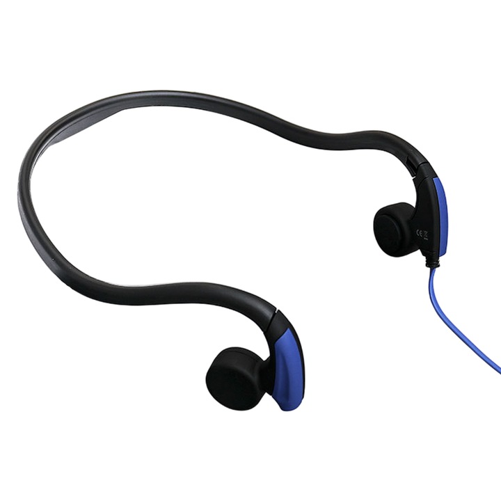 Casti wireless sport, rezistente la apa, autonomie 8h, negru
