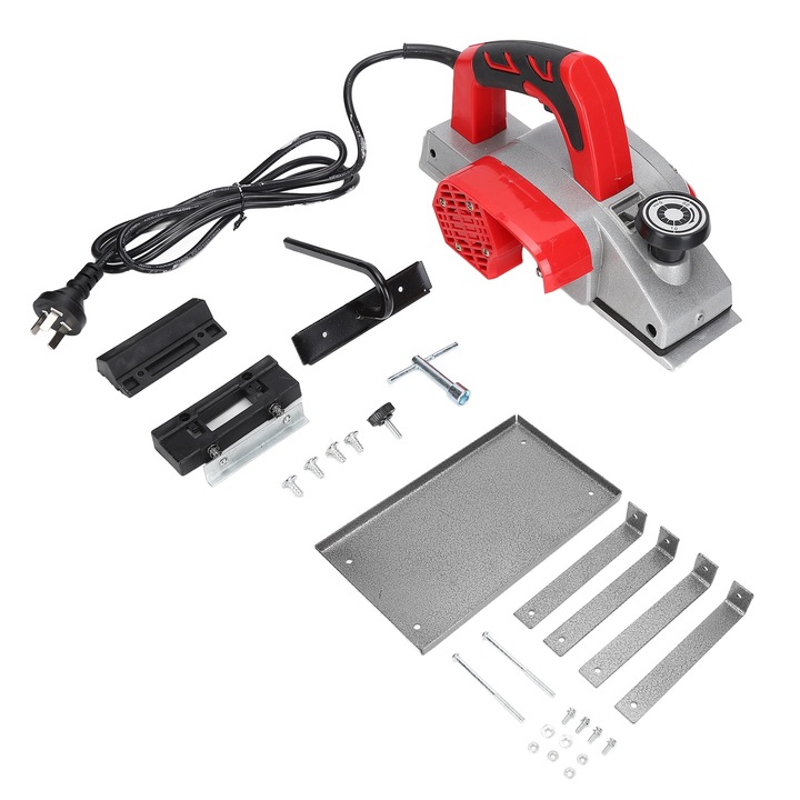 TNEAYWHE elektromos gyalu, multifunkciós készlet, 1000W, 16000ford/perc, 82mm, 29x16,5cm, alumínium házzal
