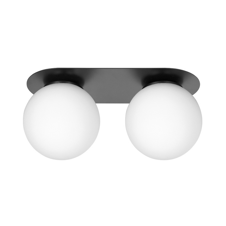 Plafoniera Lightstyle Berlin, 2xE27, Negru/Alb