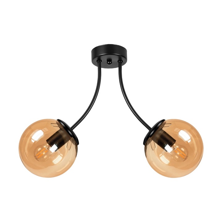 Candelabru Lightstyle Rio, 2xE27, Negru/Cupru