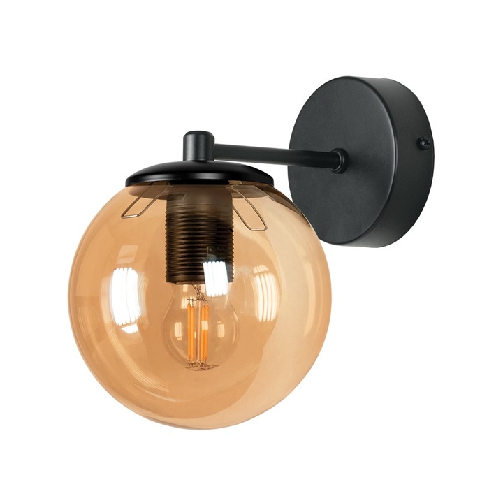 Аплик Lightstyle Гарда, 1хЕ27, Черен/Мед