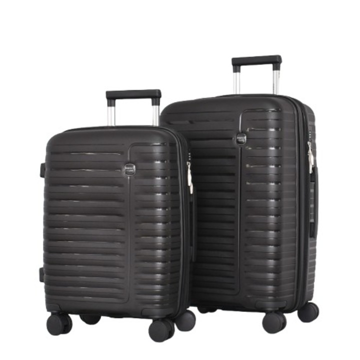 Set Trolere, PERFECT LINE, 65/45/27 cm, Negru, 2 bucati