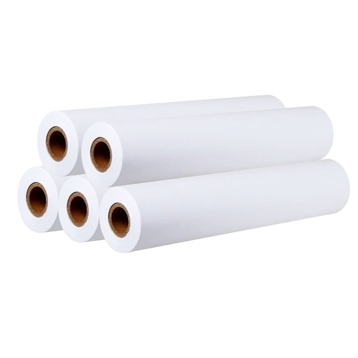 Термолистове А4, EYUSALL, 5 ролки, 105 бр., за термопринтер, Много бързо съхнещи, Бели