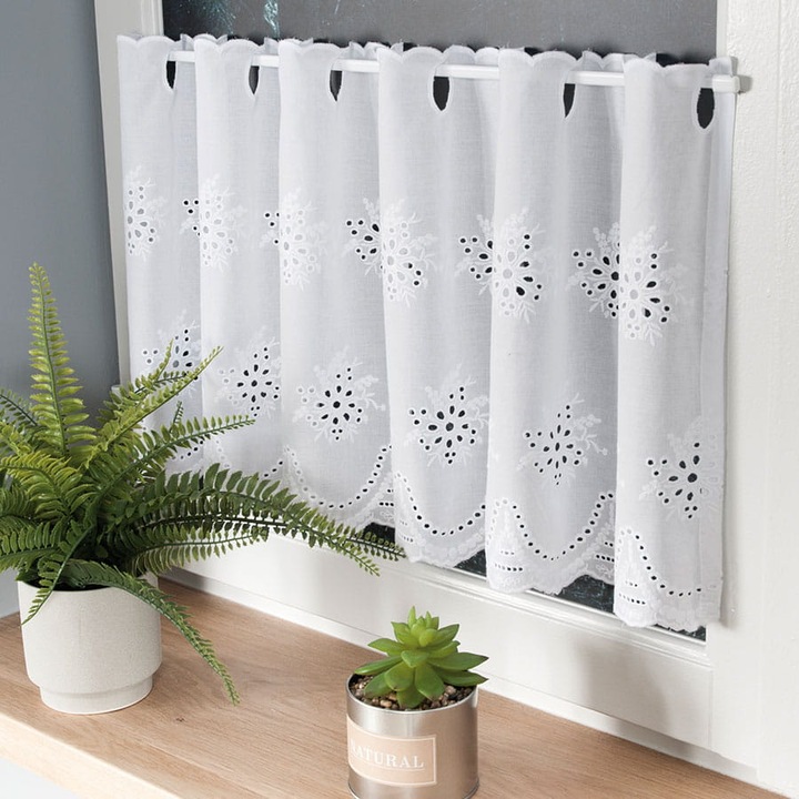Завеса за прозорец, import, бяла, 083130 / 40