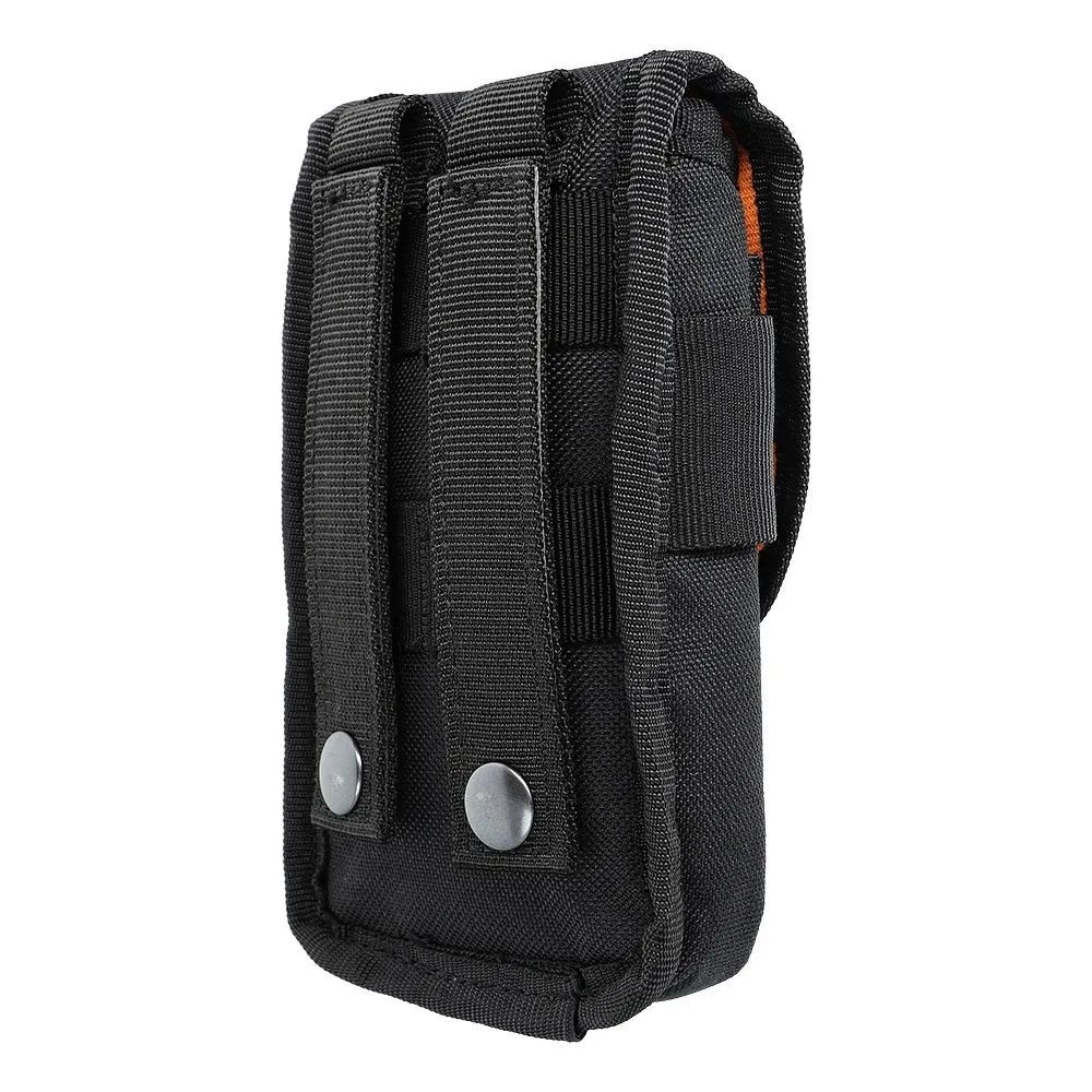 Toc/Geanta universal, prinderea curea sau ghiozdan, inchidere clema, 2 buzunare pentru telefon(18 × 8.5 × 2 cm and 14.5 × 7.5 × 1.2 cm), loc pentru carduri, captusit, rezistent la socuri, Negru