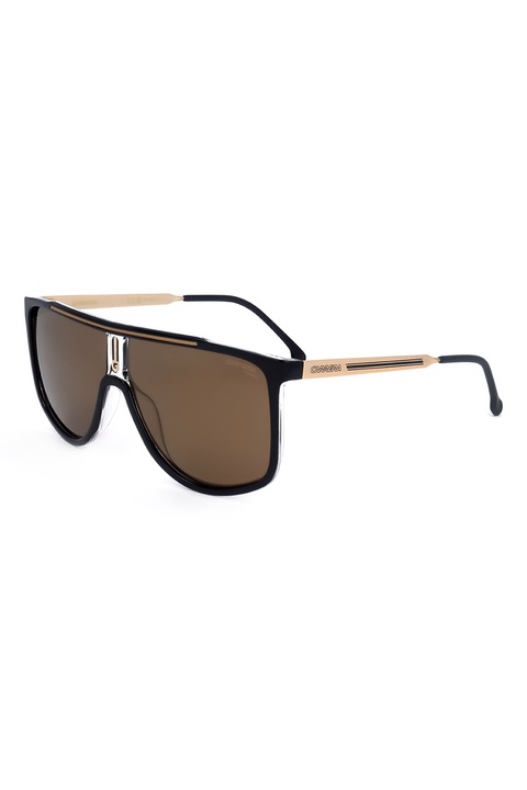 Carrera, Ochelari de soare shield cu lentile polarizate, 61-11-145, Auriu/Negru