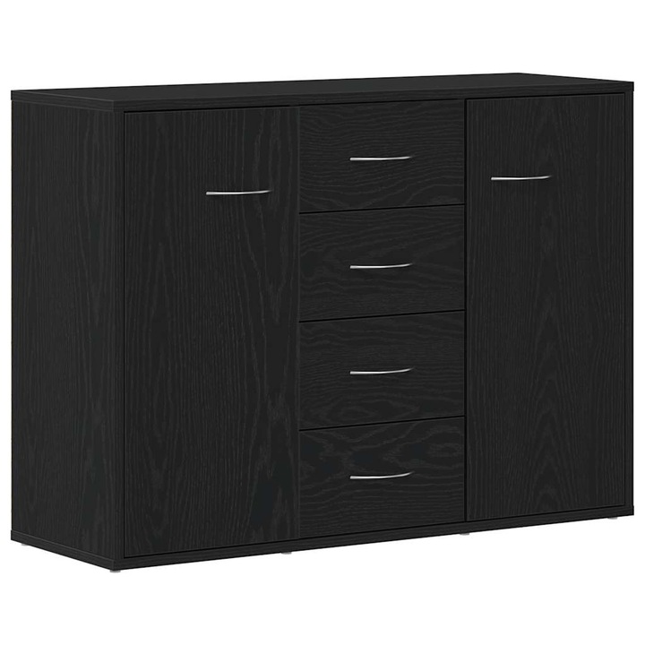 vidaXL fekete tölgy szerelt fa tálalószekrény 88x30x64 cm 862446