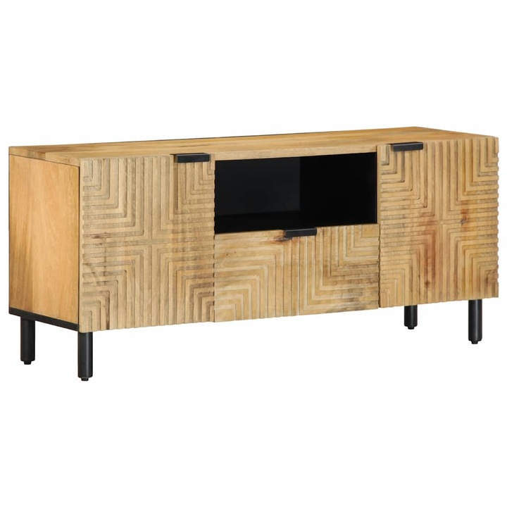 vidaXL barna tömör mangófa TV-szekrény 105 x 33 x 46 cm 19.95 kg