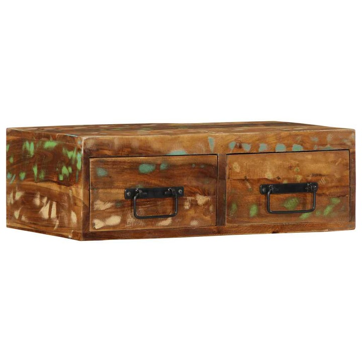 vidaXL tömör újrahasznosított falra szerelhető TV-szekrény 60x30x19 cm 9.25 kg