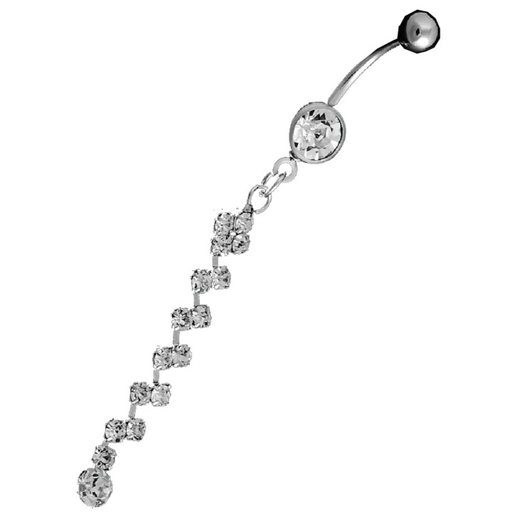Piercing pentru Buric Enforose, din Aliaj, cu Stras