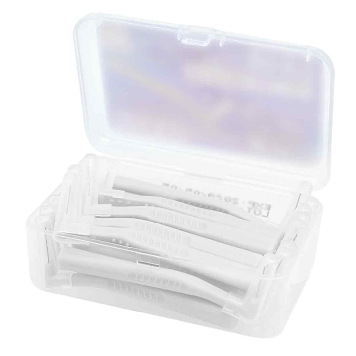 Enforose fogköztisztító kefék, 20 darabos készlet, L alakú kialakítás, fogszabályozóhoz is használható, 7 karakteres minta