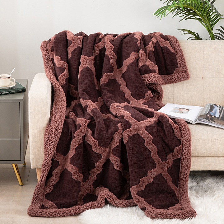 Jacquard polár takaró, Enforose, 130x160cm, többszínű, klasszikus design