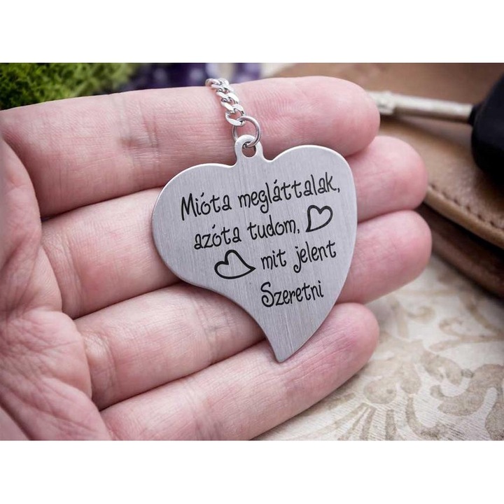 Breloc cu pandantiv din otel de cand te-am vazut