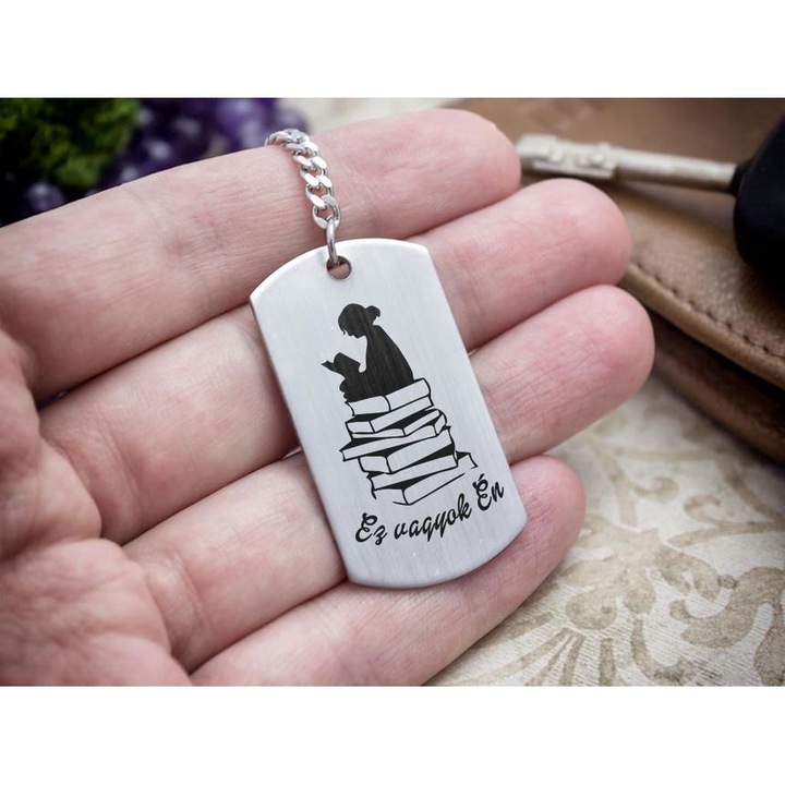 Breloc cu pandantiv din otel This is Me