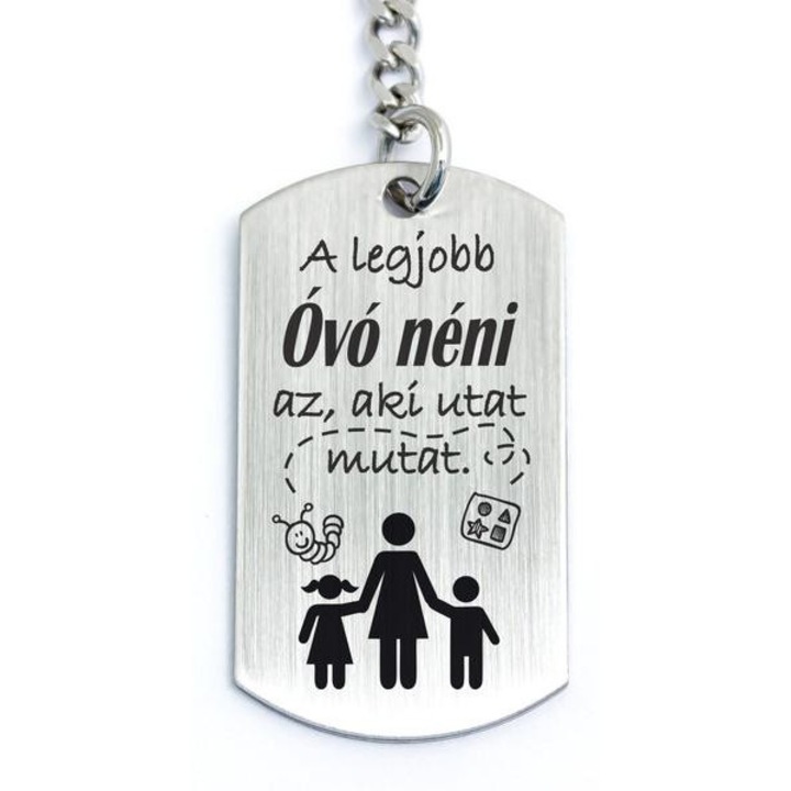 A legjobb óvó néni az aki medálos kulcstartó