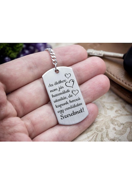 Ключодържател от стомана с висулка Wonderful Love