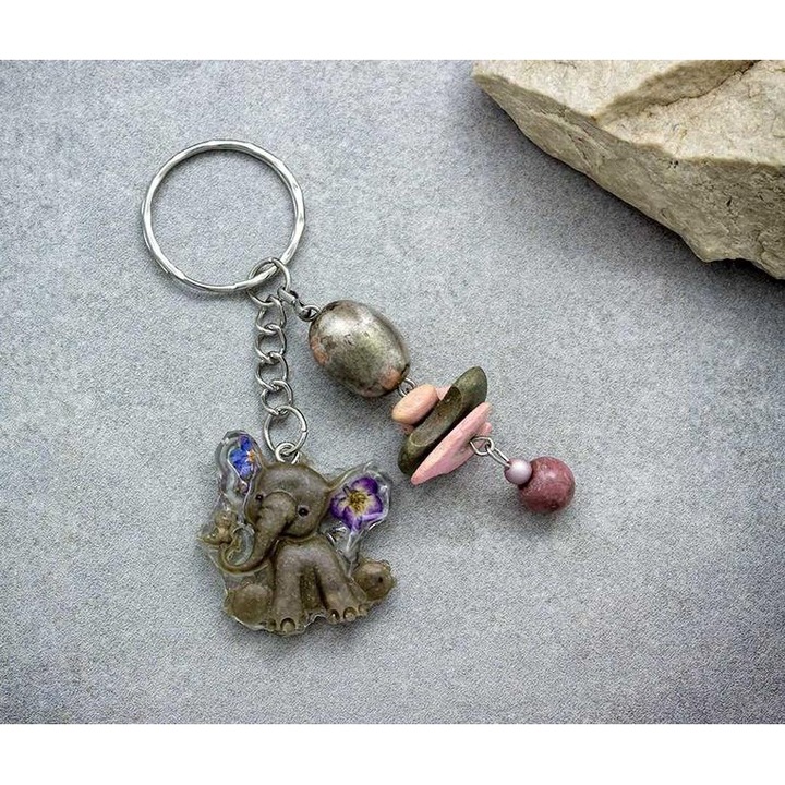 Mézvirágos Fáni műgyanta kulcstartó