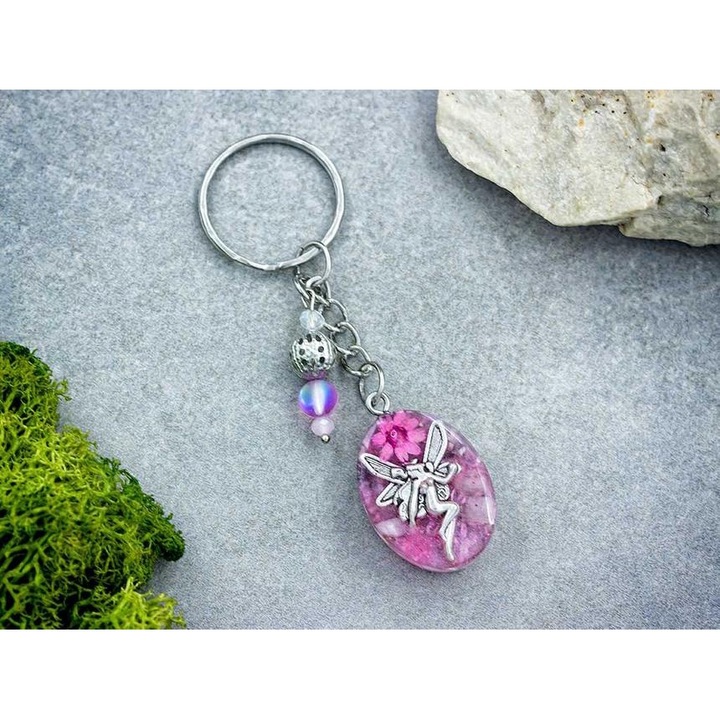 Tündér műgyanta orgonit kulcstartó