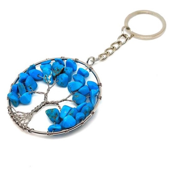 Breloc din howlit R.M. Ekszer, albastru