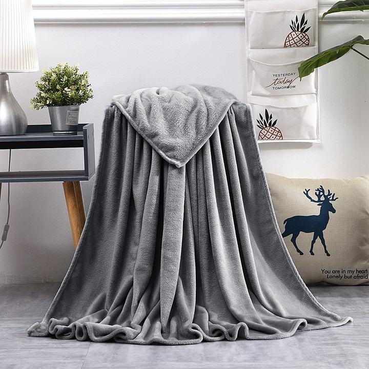 Patura microplus YANYXR, moale, calduroasa, flanel, 100x120cm