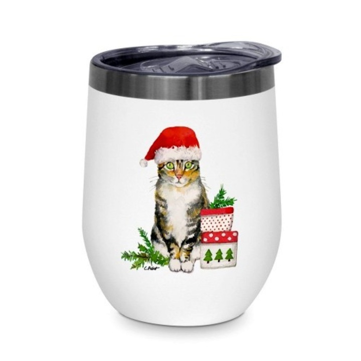 PPD Rozsdamentes acél hőtartó pohár 0,35l, Christmas Kitty