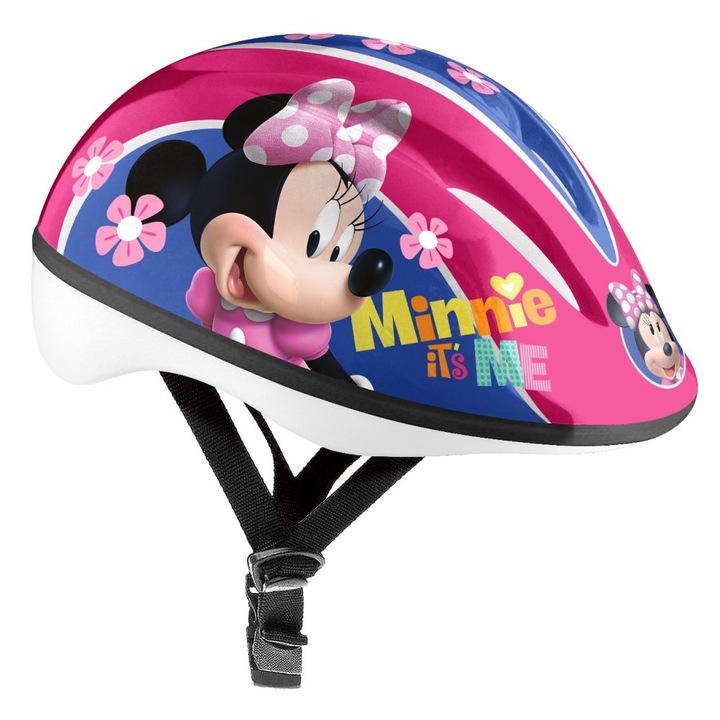 Casca de protectie pentru copii cu marime reglabila, 53-56 cm, multicolor, Minnie Mouse