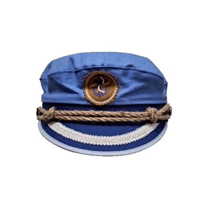 Palarie de Capitan, Ancora, Snur, Sailor, Albastru, Albastru