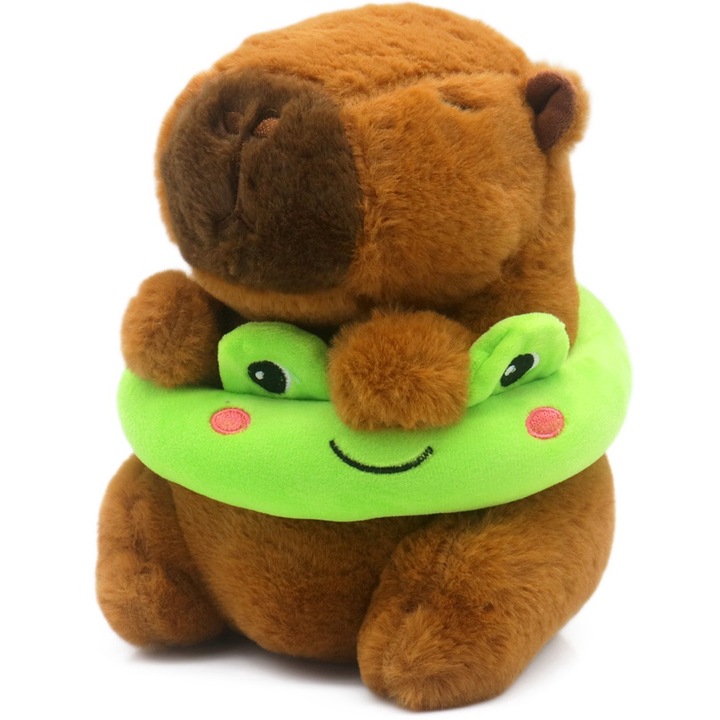 Jucarie de plus Capybara cu brosuta – moale, dragalasa, cadou pentru copii, 22 cm