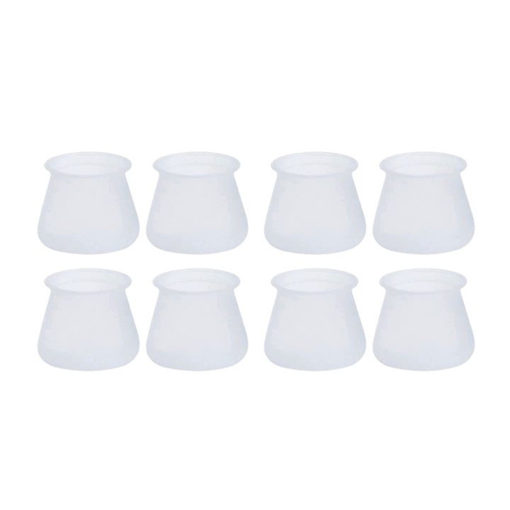 Универсални капачки за крака на маси и столове, пластмасови, бели