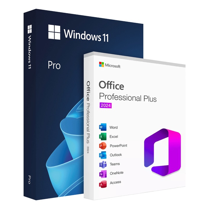 Лиценз за Microsoft Windows 11 Pro + USB инсталационен комплект и лиценз за Microsoft Office 2024 Pro Plus без носител