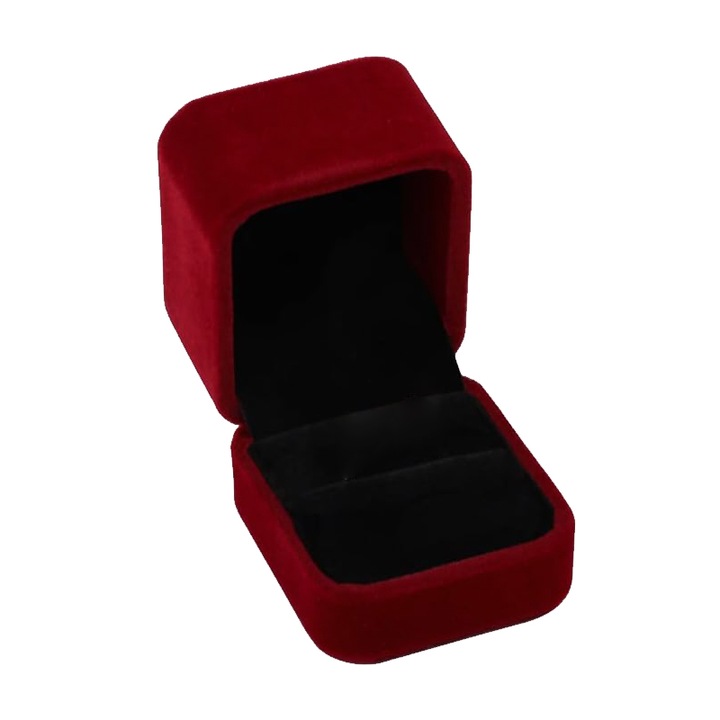 Кутия за съхранение на бижута, за висулка и колие, за обеци и гривна, бордо