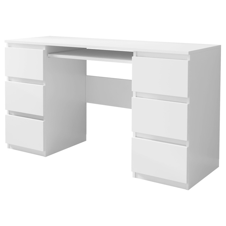 Birou Grace, MIRJAN24, alb, 130x51x76 cm